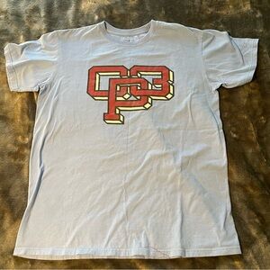 Nike Air Jordan CP3 Chris Paul T-shirt Men's Size Large Blue Short Sleeve Tee